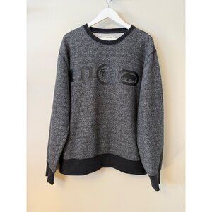 Ecko Unltd Mens Graphic Crewneck Sweatshirt Vintage Charcoal Grey Black XL